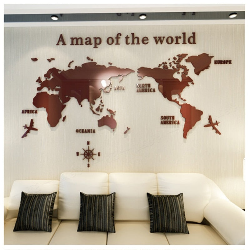 Globe Vision World Map Sticker | Stornfield
