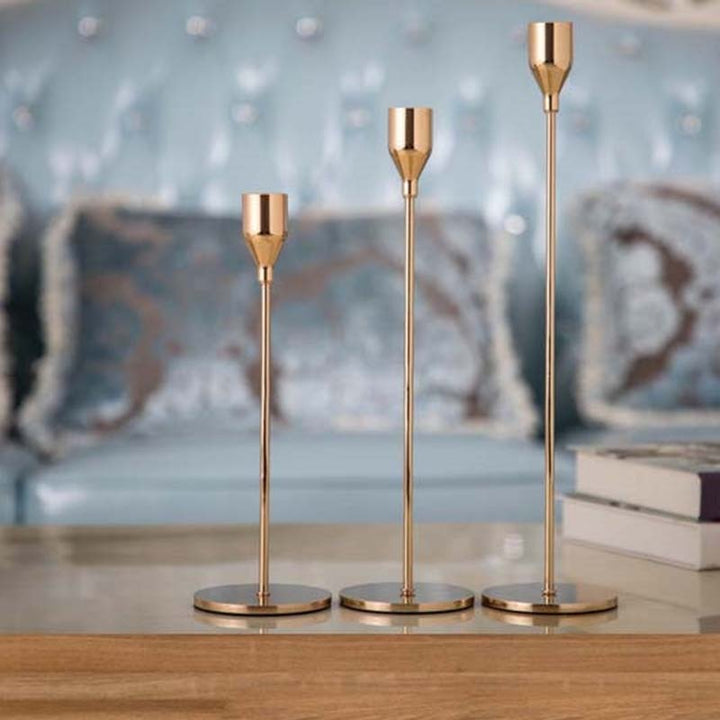 Stornfield | 3-piece metal candle holder set