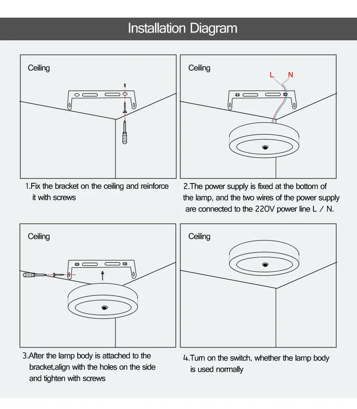 Stornfield | Motion Sensor LED Ceiling Lights - Smart Lighting for Your Home