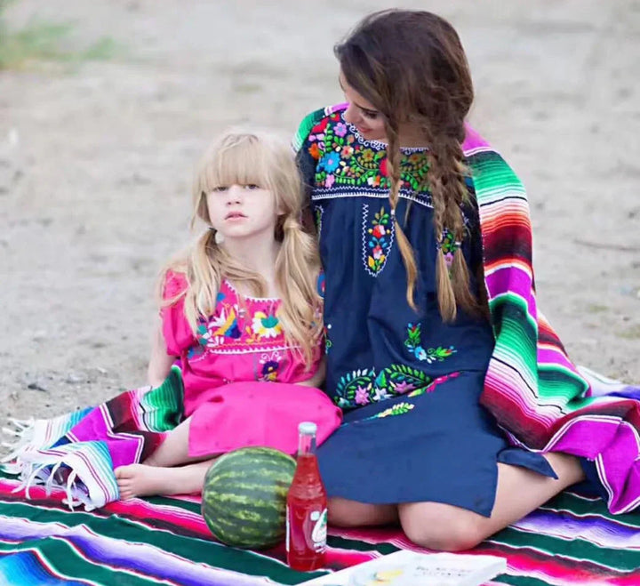 Stornfield | Vibrant Bohemian Mexican Serape Blanket