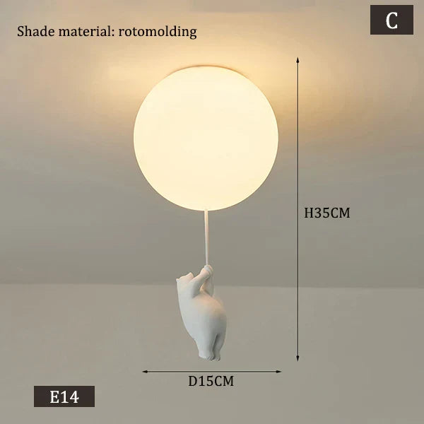 Hanging Bears Balloons Lamp | Stornfield