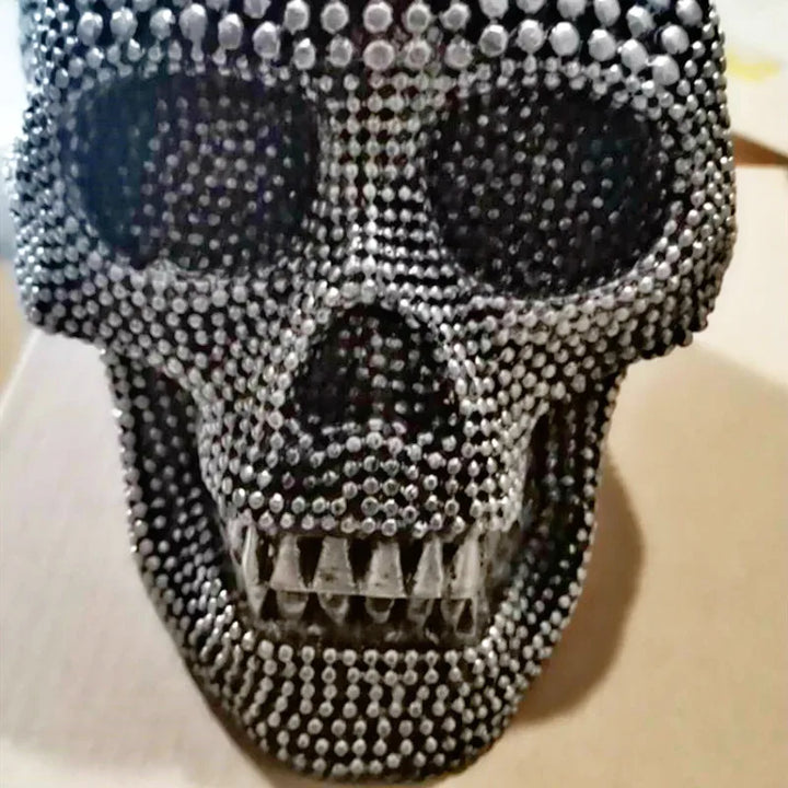 Stornfield | BUF Large Statuary Skull Silver/Gold Resin Crafts Decorative Ornaments Halloween Decoration Home Decor Figures