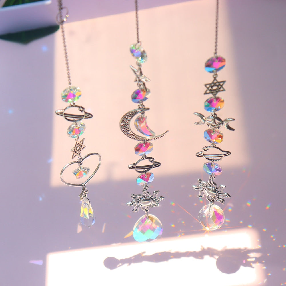 Dream Combo Symphony Crystal Wind Chime Moon Sun Catcher | Stornfield