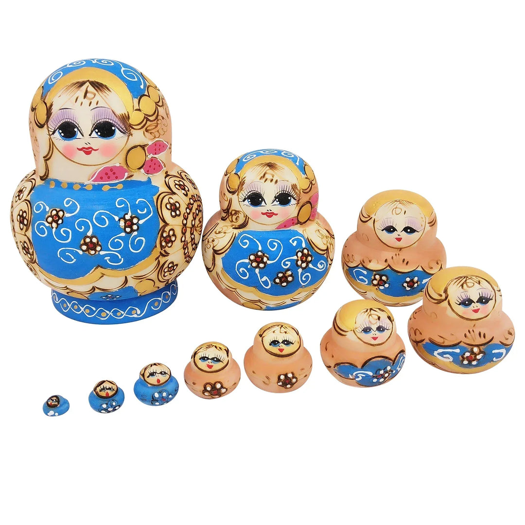 Stornfield | 10pcs/set Wooden Matryoshka Russian Dolls