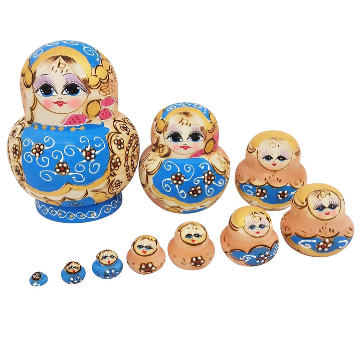 Stornfield | 10pcs/set Wooden Matryoshka Russian Dolls