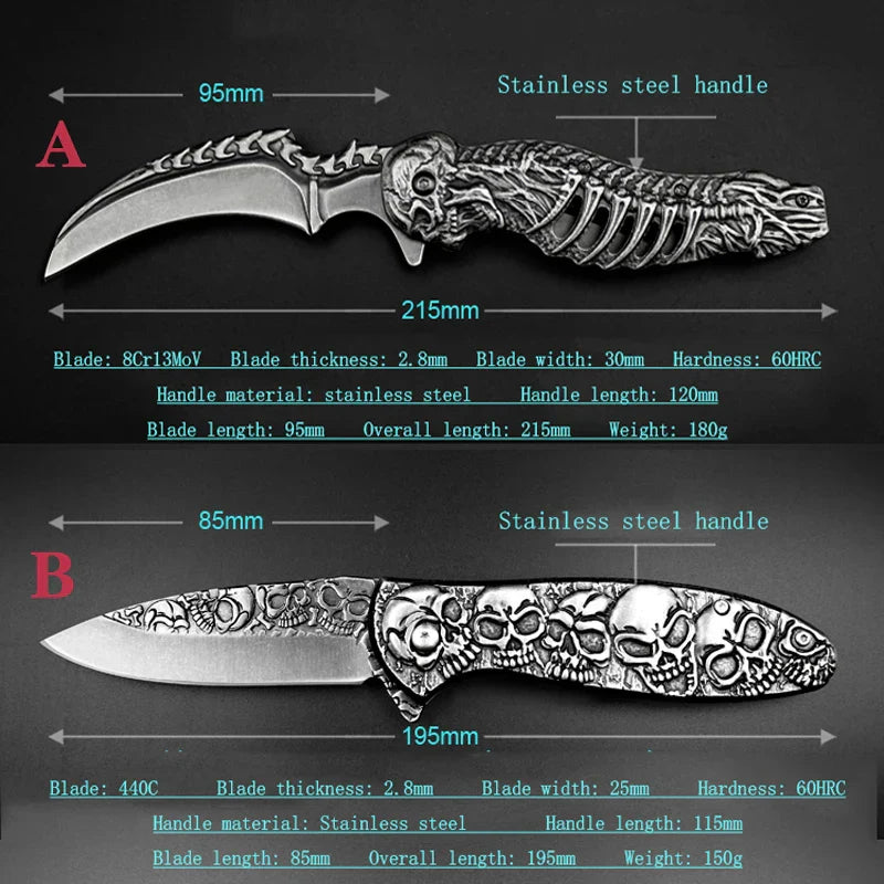 Tactical Nigh Skull Foldable Pocket Knife | Stornfield