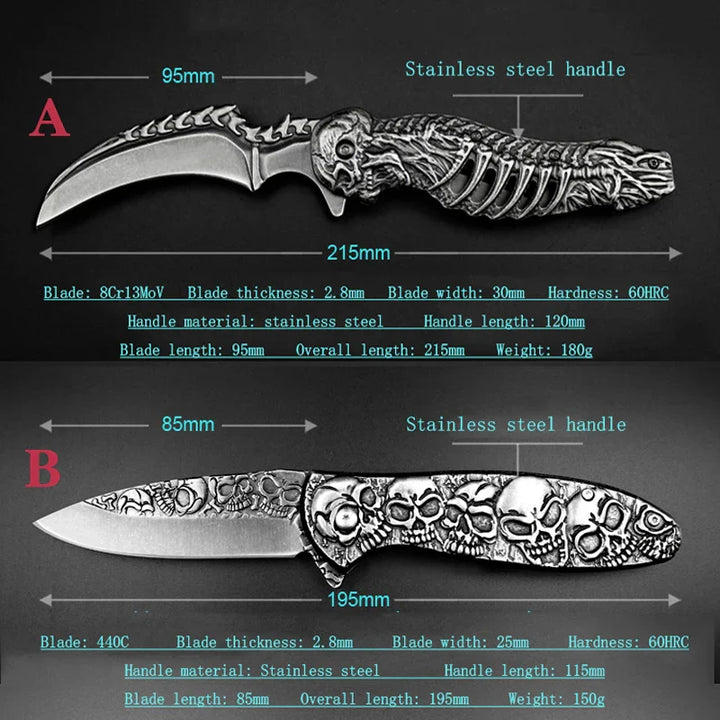 Tactical Nigh Skull Foldable Pocket Knife | Stornfield