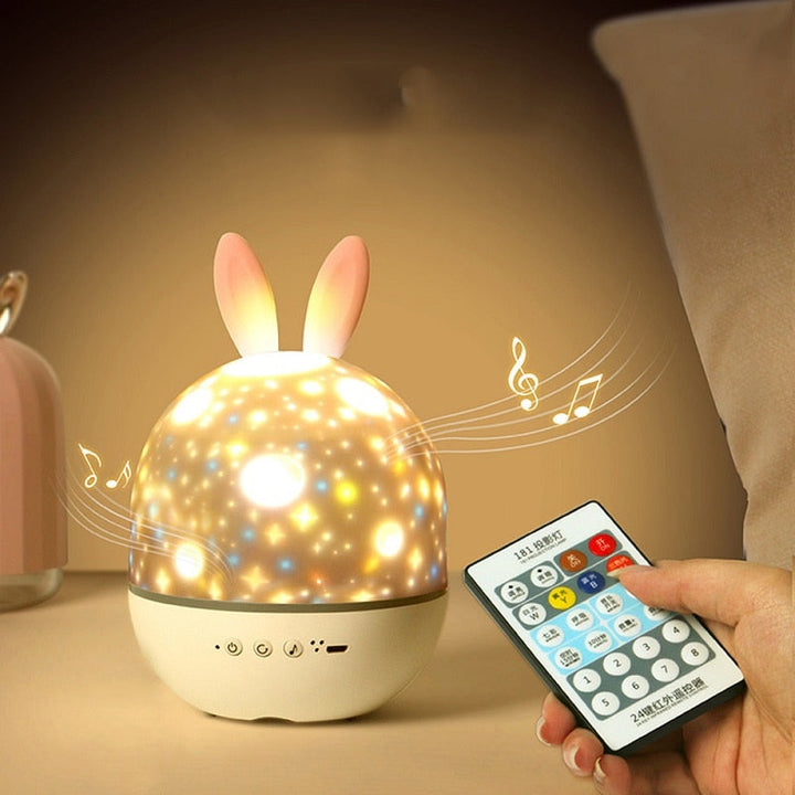 LED Universe Stars Bunny Projector Night Light | Stornfield