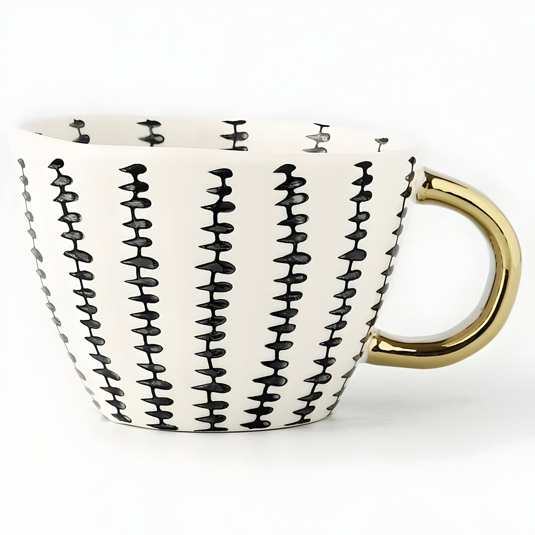 Ceramic mug with geometric design – Stylish and modern | Ideal for coffee or tea | Stornfield