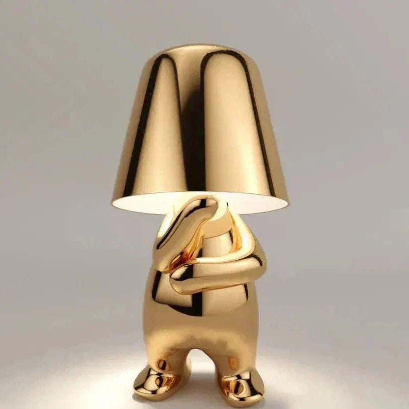 Stornfield | LED Golden Man Table Lamp – Playful Bedside Lamp for Bedroom and Decor
