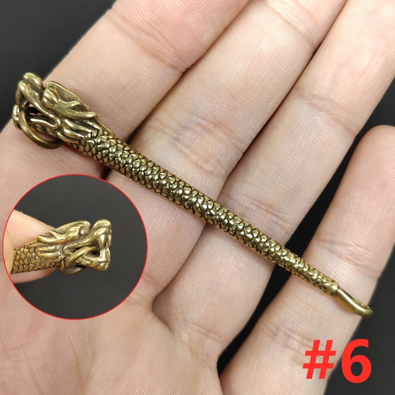 Retro Radiance Brass Mini Tool Vintage Keychain | Stornfield