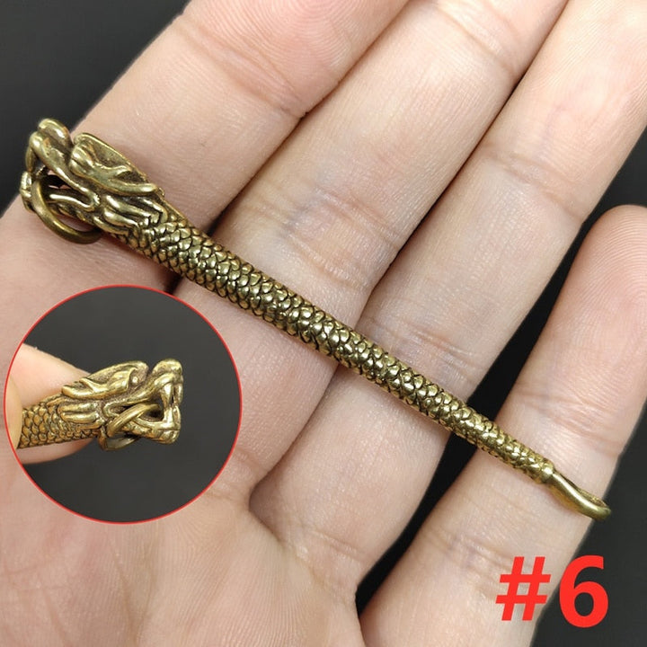 Retro Radiance Brass Mini Tool Vintage Keychain | Stornfield