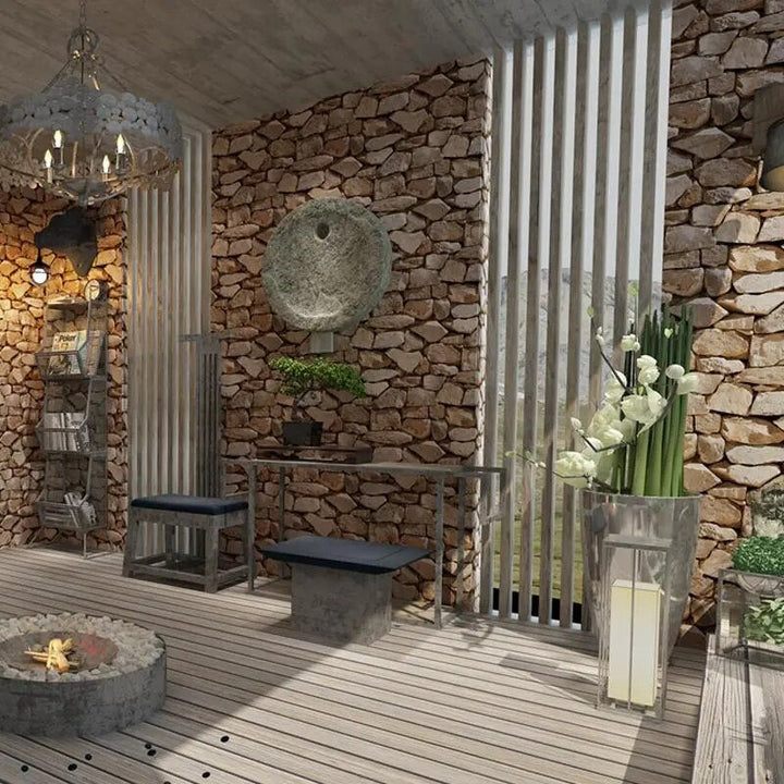 3D Stone Pattern Retro Wallpaper | Stornfield