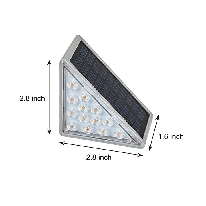 Triangular Intelligent Waterproof LED Solar Outdoor Step Lighting | Stornfield