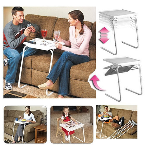 Stornfield | Plastic steel tube support lifting bar multi-functional portable folding laptop table, height adjustable: 53-74 cm, angle adjustable: 30 degrees / 60 degrees / 90 degrees / 180 degrees