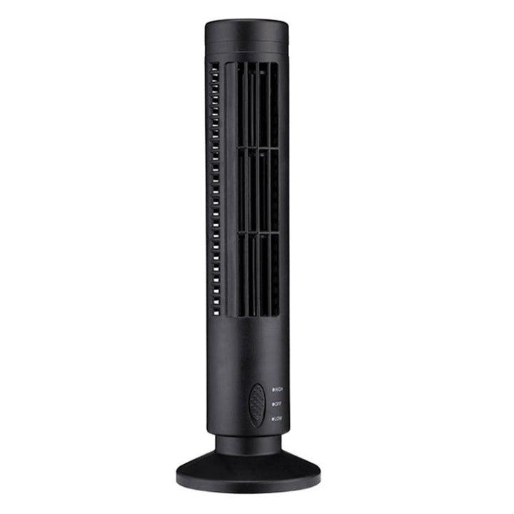 Tower Type USB Electric Fan Leafless Air-conditioning Fan(Black) | Stornfield