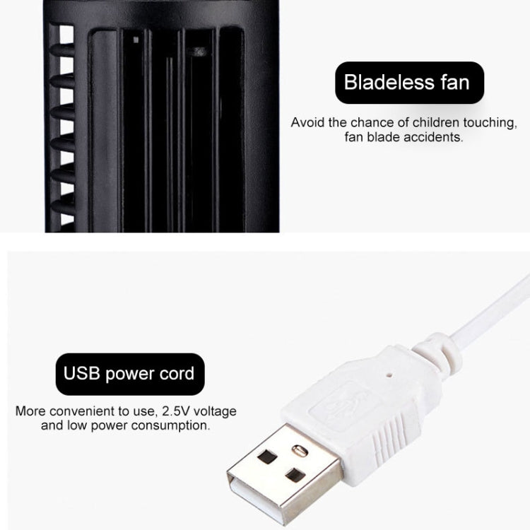 Tower Type USB Electric Fan Leafless Air-conditioning Fan(Black) | Stornfield