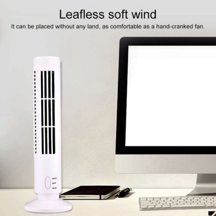 Tower Type USB Electric Fan Leafless Air-conditioning Fan(Black) | Stornfield