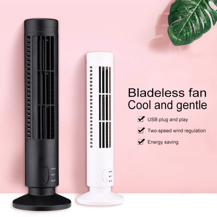 Tower Type USB Electric Fan Leafless Air-conditioning Fan(Black) | Stornfield