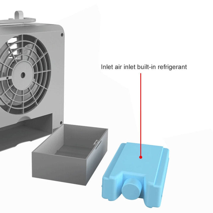 Portable Mini Silent Household Energy Saving Desktop Air Conditioner Fan Electric Air Cooler(White) | Stornfield