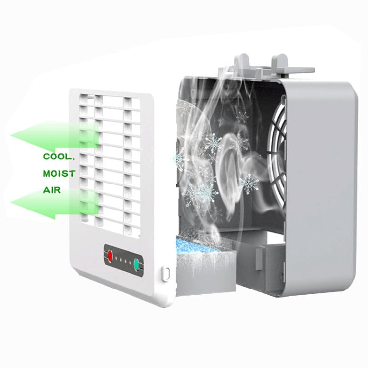 Portable Mini Silent Household Energy Saving Desktop Air Conditioner Fan Electric Air Cooler(White) | Stornfield