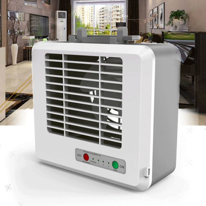 Portable Mini Silent Household Energy Saving Desktop Air Conditioner Fan Electric Air Cooler(White) | Stornfield