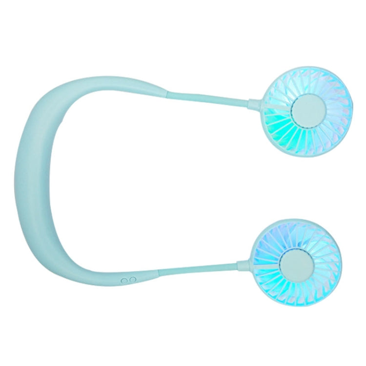 Creative Mini Hanging Neck Type Fan Outdoor LED Fan (Blue) | Stornfield