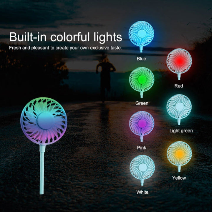 Creative Mini Hanging Neck Type Fan Outdoor LED Fan (Blue) | Stornfield