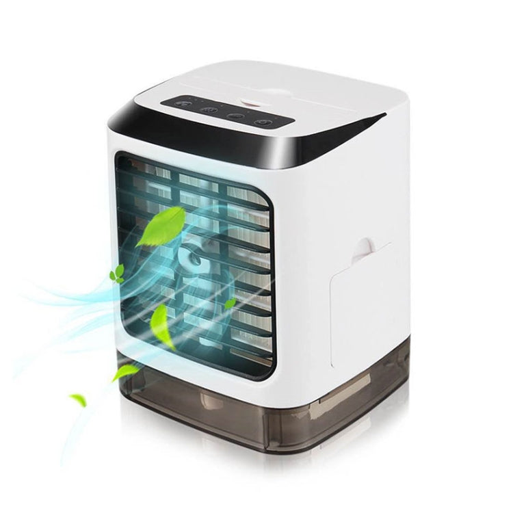 Mini Desktop Cooling Fan Humidifier Air Conditioning Fan Moisturizing Spray Fan(White)-garmade.com