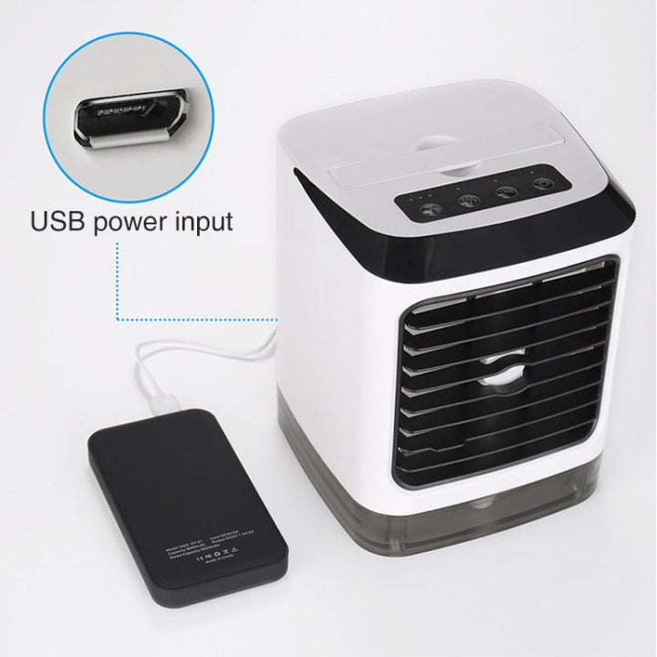 Mini Desktop Cooling Fan Humidifier Air Conditioning Fan Moisturizing Spray Fan(White) | Stornfield