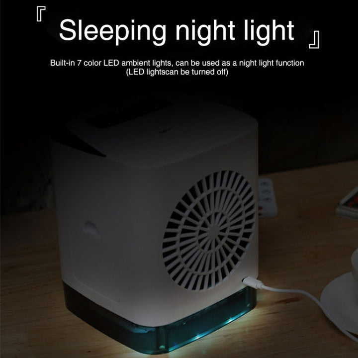 Mini Desktop Cooling Fan Humidifier Air Conditioning Fan Moisturizing Spray Fan(White) | Stornfield
