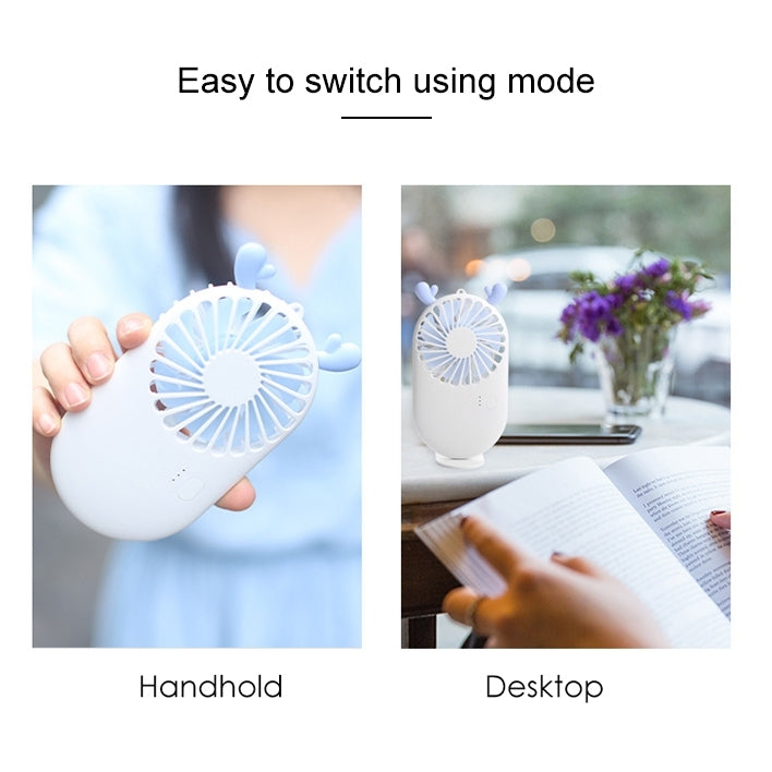 Portable Mini USB Charging Pocket Fan with 3 Speed Control (White) | Stornfield