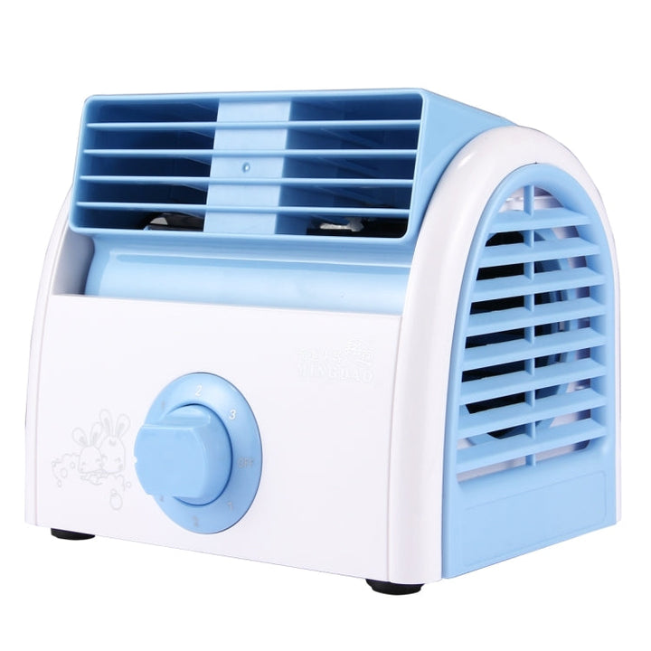 30W Turbine No Blade Mini Desktop Mute Fan for Dormitory / Bedroom / Living Room / Office, 3 Kinds Speed Modes, AC 220V(Blue) | Stornfield