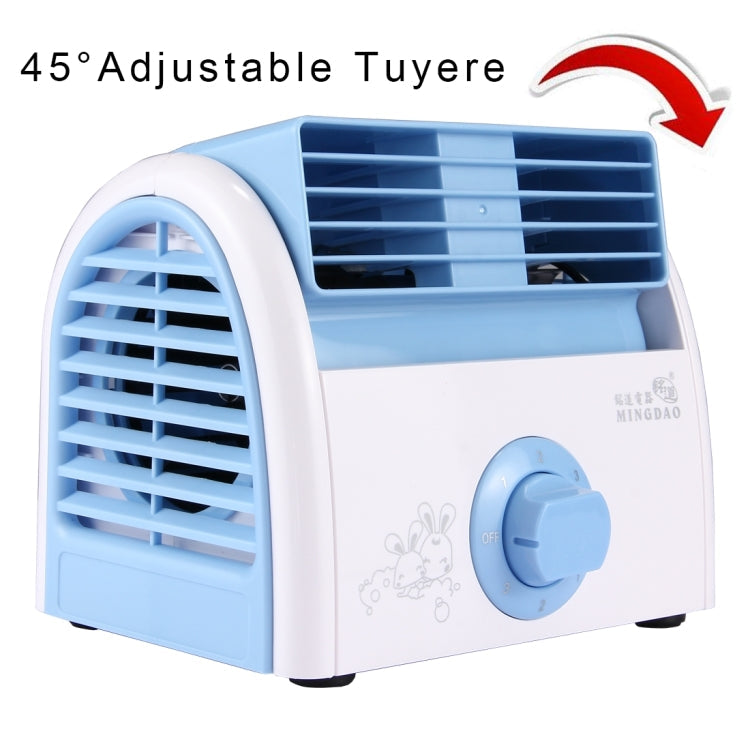 30W Turbine No Blade Mini Desktop Mute Fan for Dormitory / Bedroom / Living Room / Office, 3 Kinds Speed Modes, AC 220V(Blue) | Stornfield