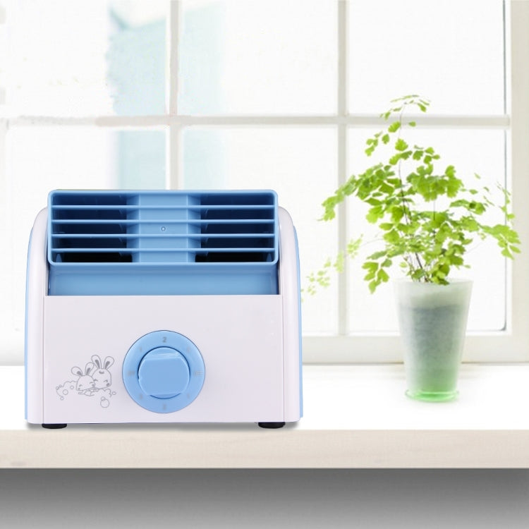 30W Turbine No Blade Mini Desktop Mute Fan for Dormitory / Bedroom / Living Room / Office, 3 Kinds Speed Modes, AC 220V(Blue) | Stornfield