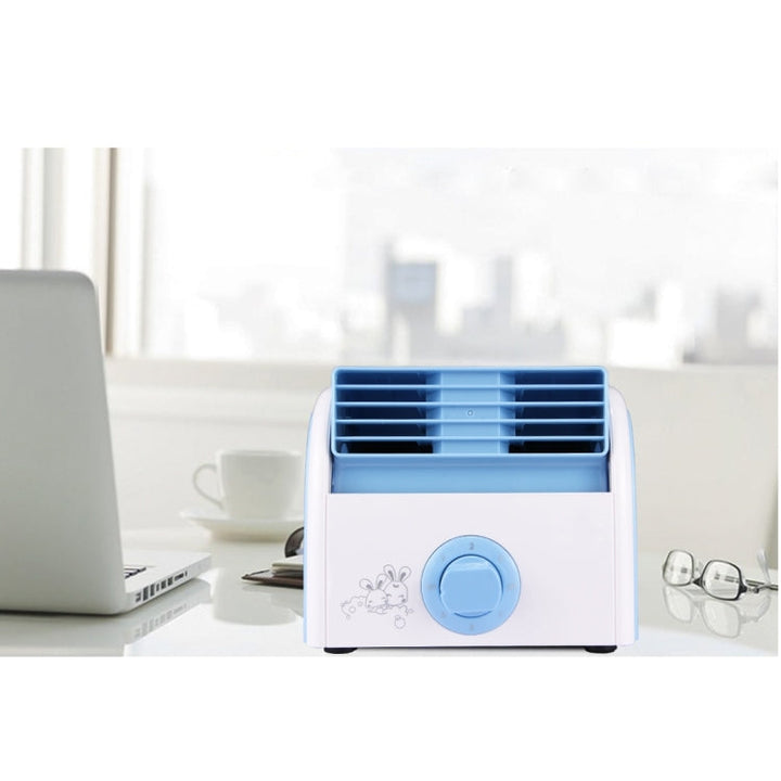 30W Turbine No Blade Mini Desktop Mute Fan for Dormitory / Bedroom / Living Room / Office, 3 Kinds Speed Modes, AC 220V(Blue) | Stornfield