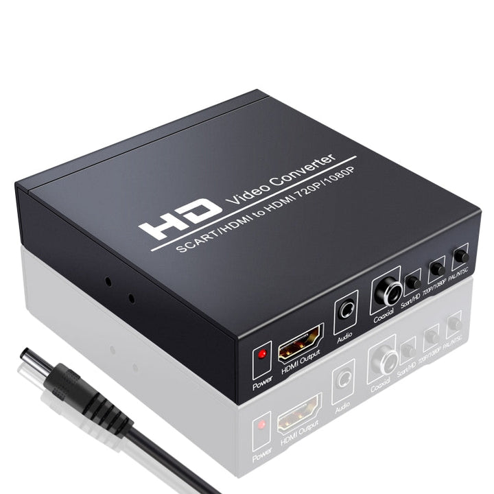 Stornfield | NEW NK-8S SCART + HDMI to HDMI 720P / 1080P Video Converter Scaler Box