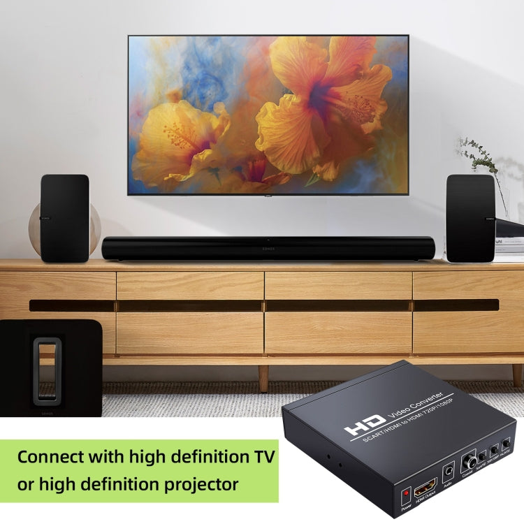 Stornfield | NEW NK-8S SCART + HDMI to HDMI 720P / 1080P Video Converter Scaler Box