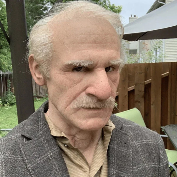 Realistic Old Man Mask – Halloween and Cosplay Latex Mask with Movable Mouth | Stornfield