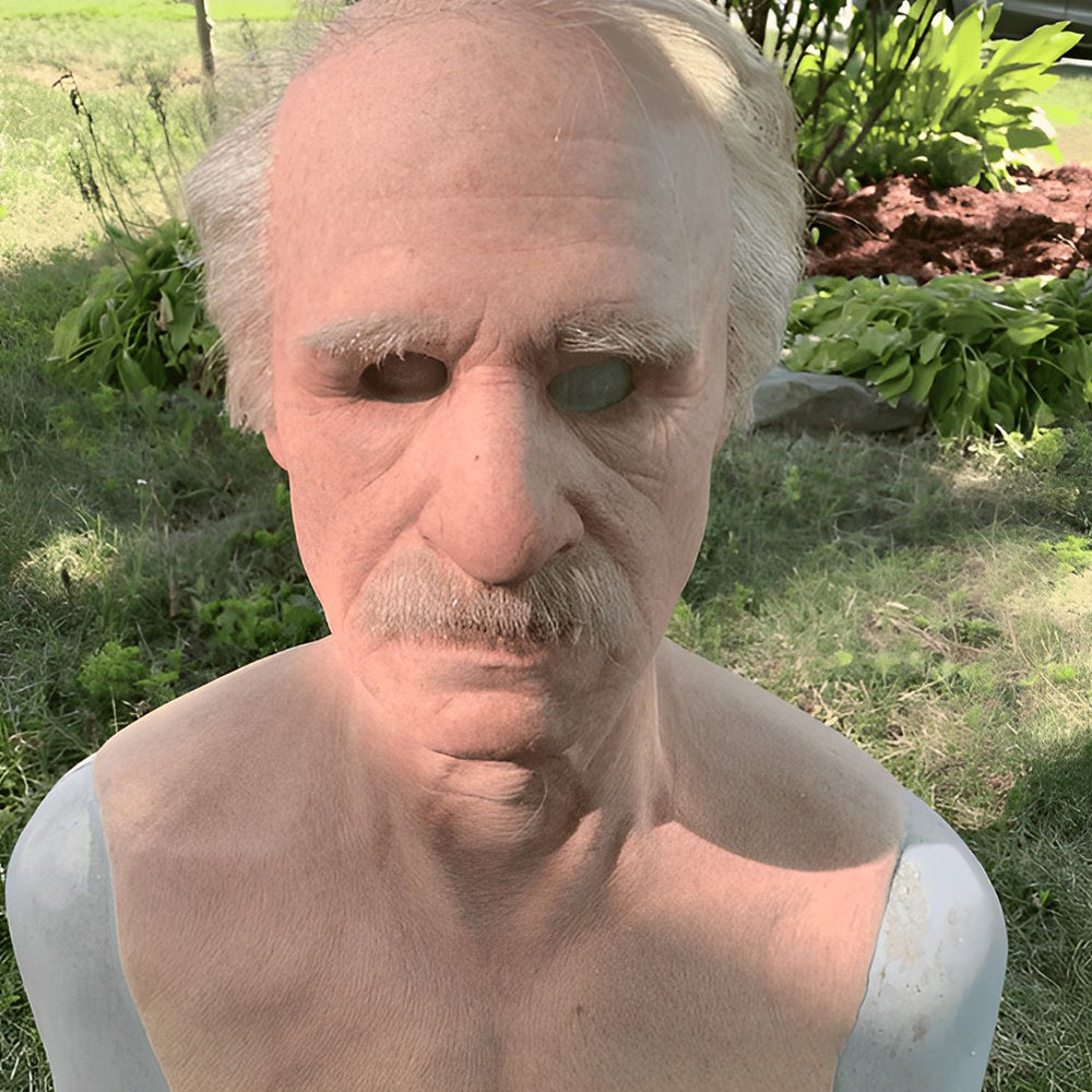 Realistic Old Man Mask – Halloween and Cosplay Latex Mask with Movable Mouth | Stornfield