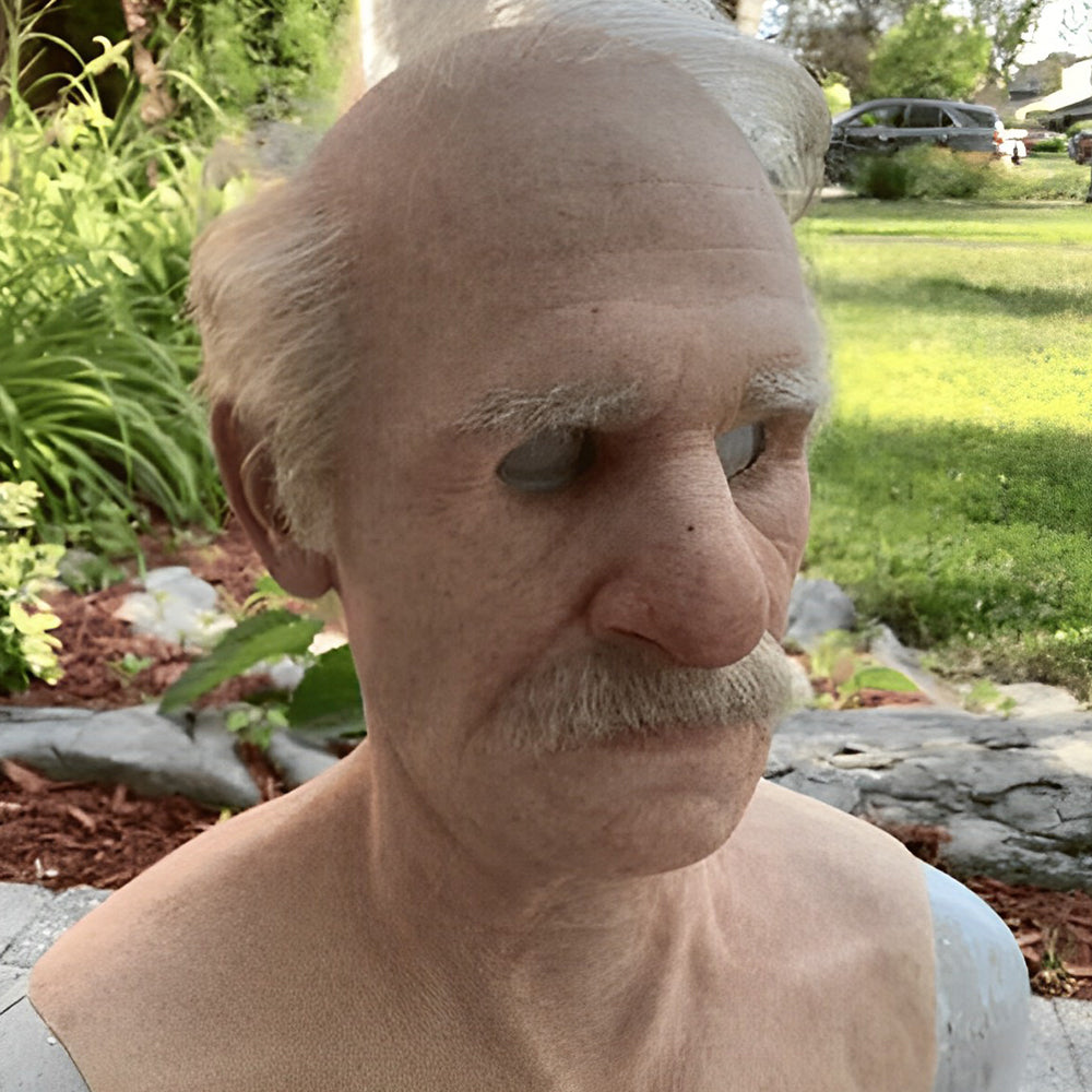 Realistic Old Man Mask – Halloween and Cosplay Latex Mask with Movable Mouth | Stornfield