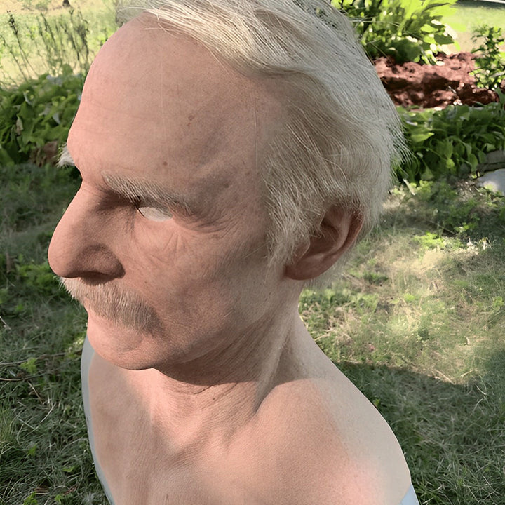 Realistic Old Man Mask – Halloween and Cosplay Latex Mask with Movable Mouth | Stornfield