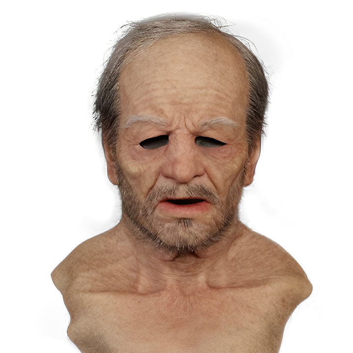 Realistic Old Man Mask – Halloween and Cosplay Latex Mask with Movable Mouth | Stornfield