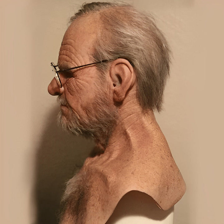 Realistic Old Man Mask – Halloween and Cosplay Latex Mask with Movable Mouth | Stornfield
