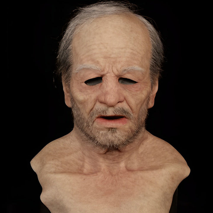 Realistic Old Man Mask – Halloween and Cosplay Latex Mask with Movable Mouth | Stornfield