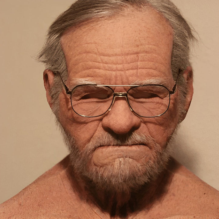 Realistic Old Man Mask – Halloween and Cosplay Latex Mask with Movable Mouth | Stornfield