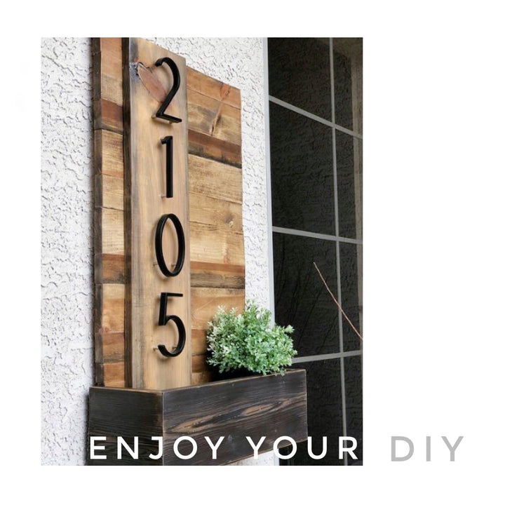 Stornfield | Large Modern Metal House Number Sign