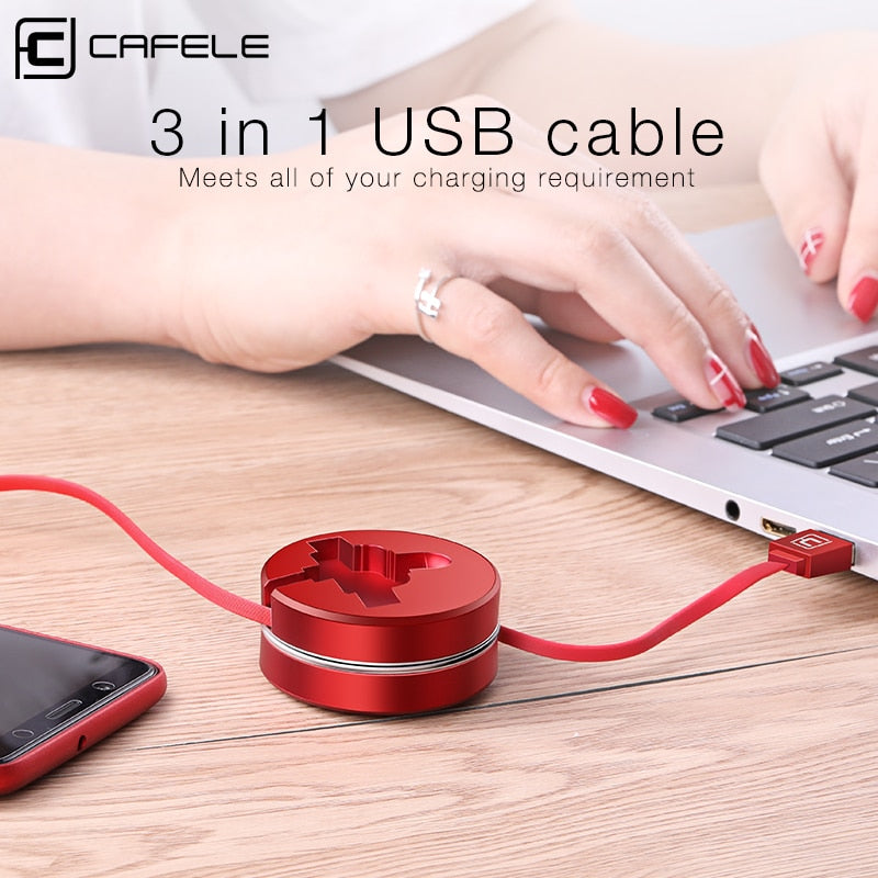 3 in 1 Retractable Charging Cable | Stornfield