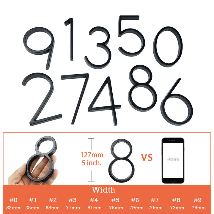 Stornfield | Large Modern Metal House Number Sign