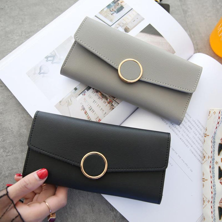 Long Wallet in PU Leather with Snap Closure | Stornfield